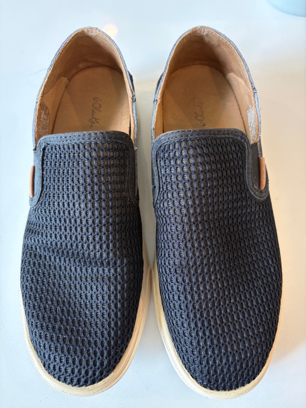 OluKai Pehuea Mesh Women’s Breathable Slip-On Shoes Black Size 9